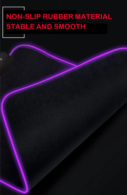 RGB Cartoon Gaming Desk Mat — Non-Slip Mouse Pad XL 🎮