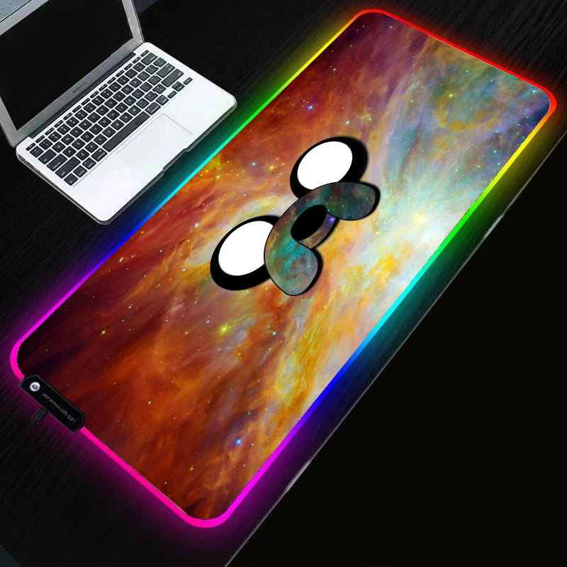 RGB Cartoon Gaming Desk Mat — Non-Slip Mouse Pad XL 🎮