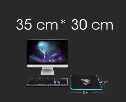 RGB Cartoon Gaming Desk Mat — Non-Slip Mouse Pad XL 🎮