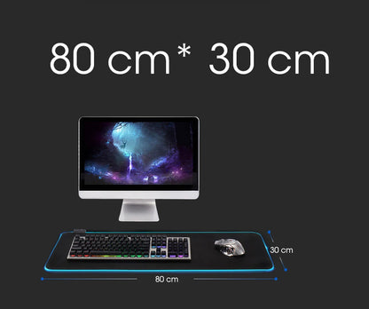 RGB Cartoon Gaming Desk Mat — Non-Slip Mouse Pad XL 🎮