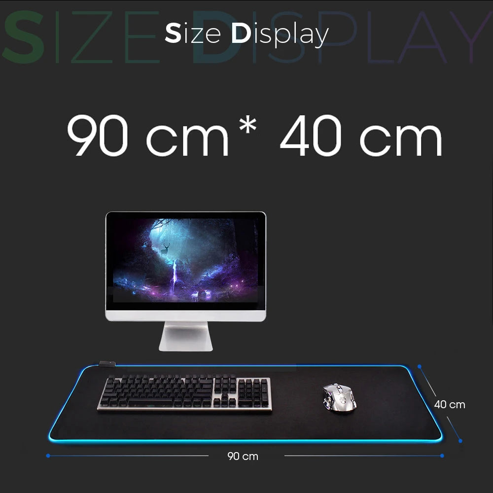 RGB Cartoon Gaming Desk Mat — Non-Slip Mouse Pad XL 🎮