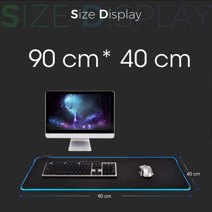 RGB Cartoon Gaming Desk Mat — Non-Slip Mouse Pad XL 🎮