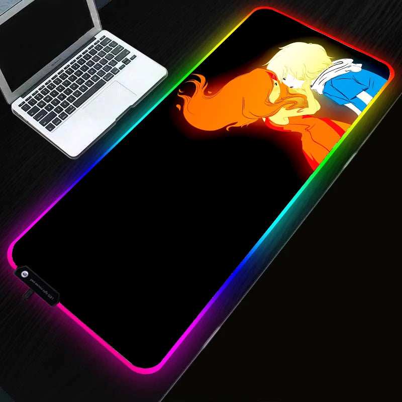 RGB Cartoon Gaming Desk Mat — Non-Slip Mouse Pad XL 🎮