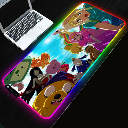 RGB Cartoon Gaming Desk Mat — Non-Slip Mouse Pad XL 🎮