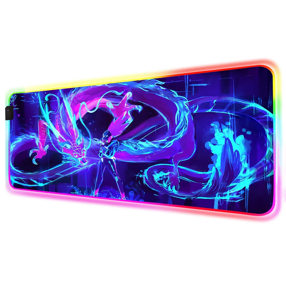 RGB Cartoon Gaming Desk Mat — Non-Slip Mouse Pad XL 🎮