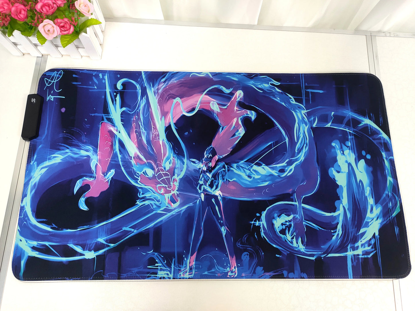 RGB Cartoon Gaming Desk Mat — Non-Slip Mouse Pad XL 🎮