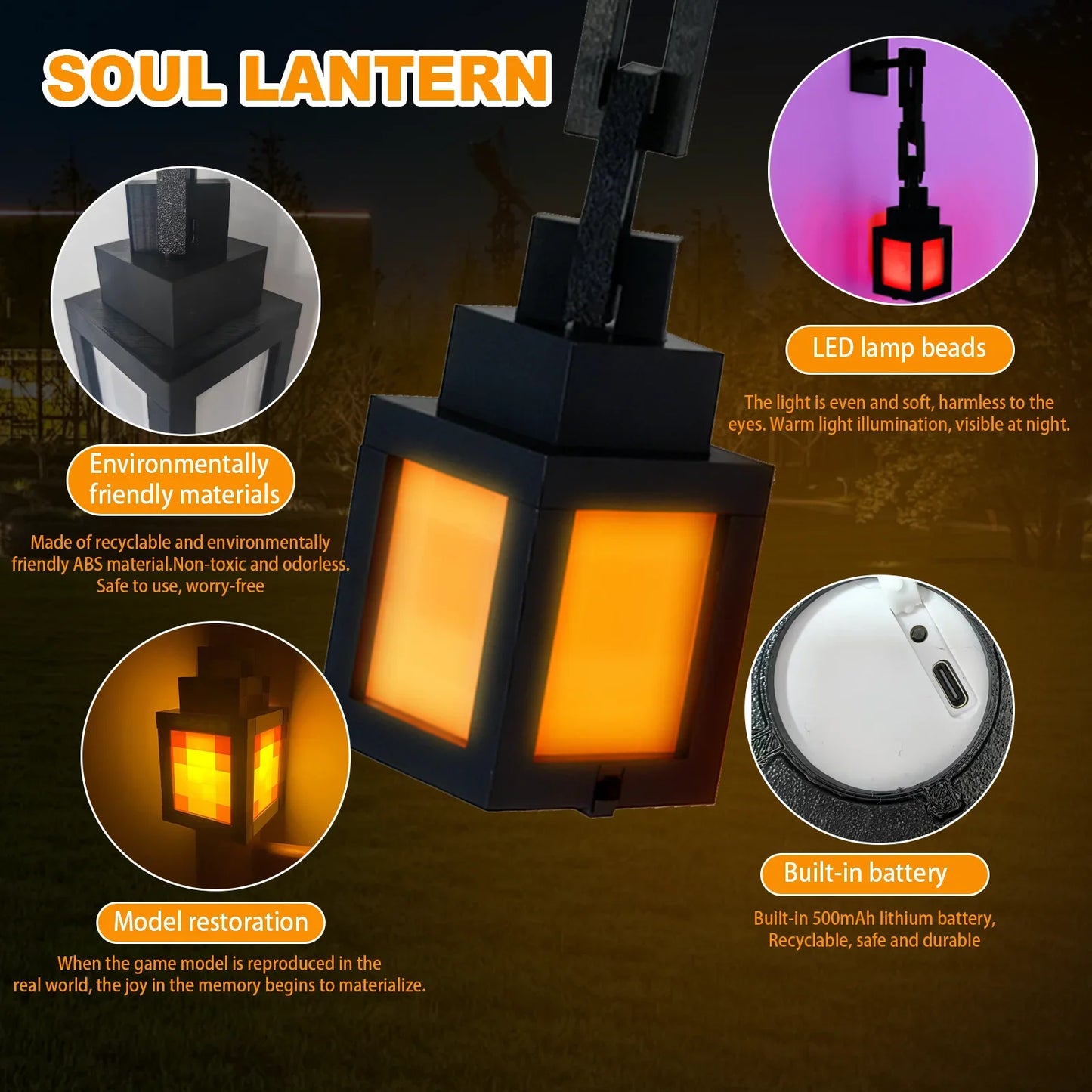 RGB Pixel Night Light – 16 Colors Remote Control Ambient Lamp