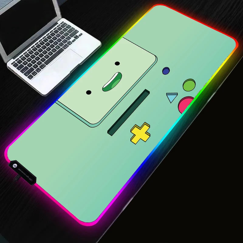 RGB Cartoon Gaming Desk Mat — Non-Slip Mouse Pad XL 🎮