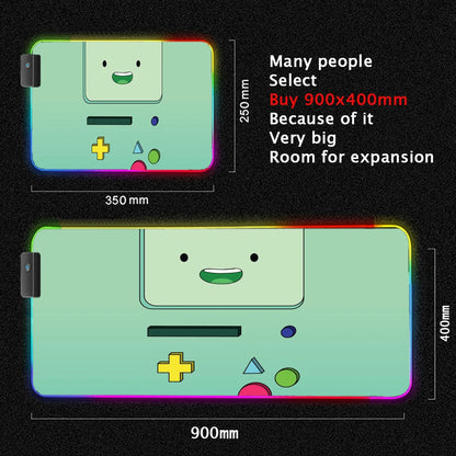 RGB Cartoon Gaming Desk Mat — Non-Slip Mouse Pad XL 🎮