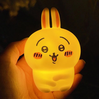 Kawaii Cartoon Night Light — Soft Silicone Bedside Lamp 🌙✨