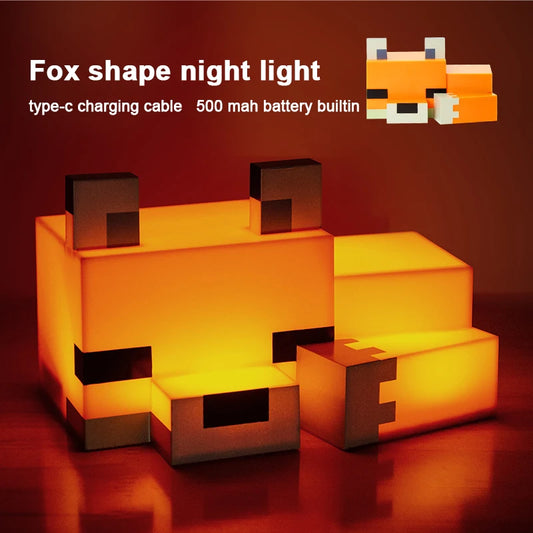 Cute Fox Night Light — Soft Orange Glow Desk Lamp 🦊✨