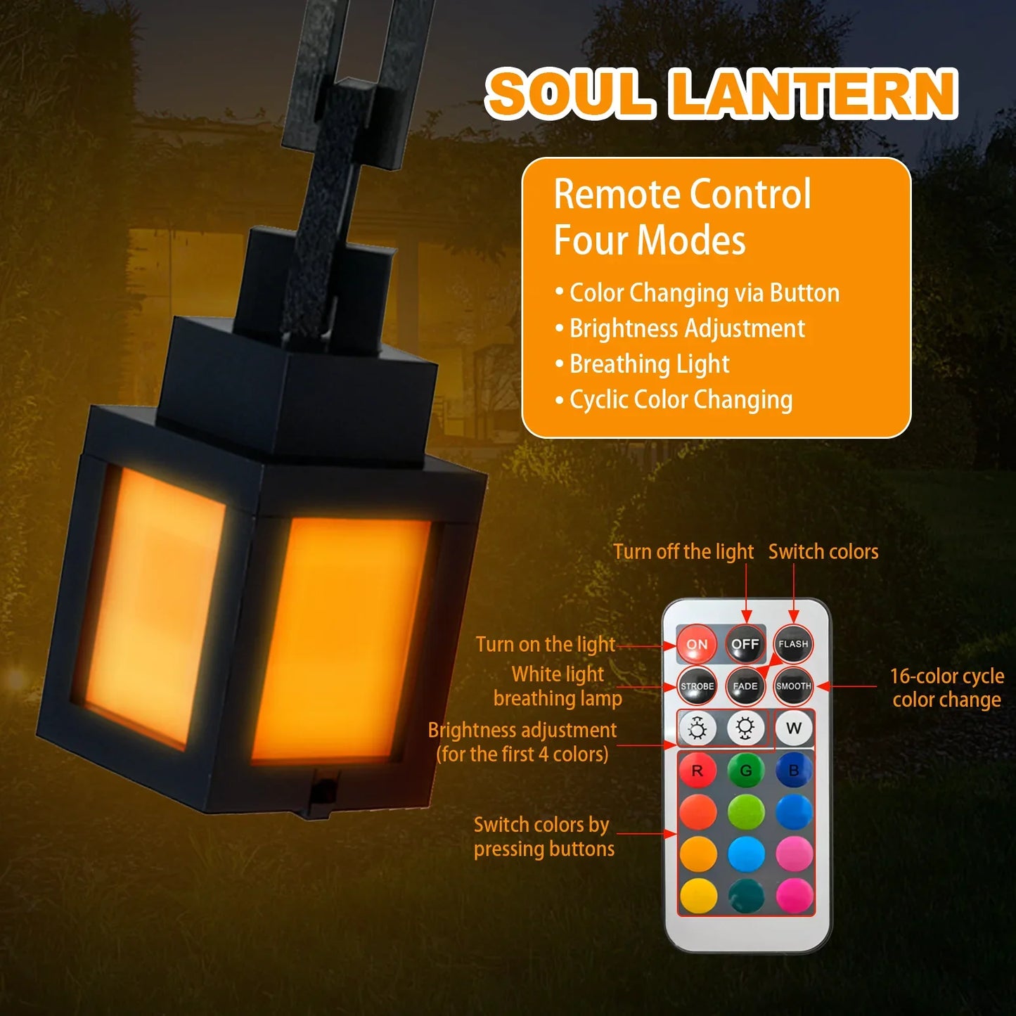 RGB Pixel Night Light – 16 Colors Remote Control Ambient Lamp