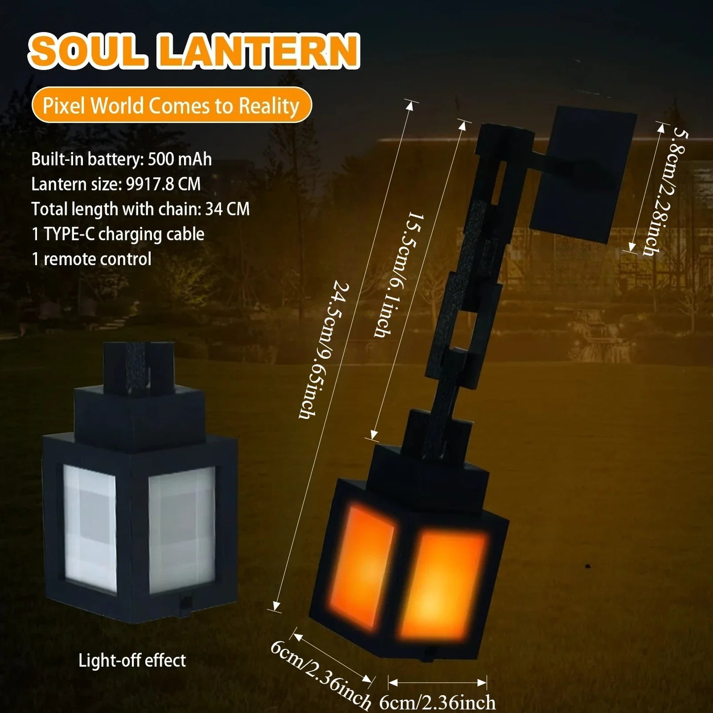 RGB Pixel Night Light – 16 Colors Remote Control Ambient Lamp