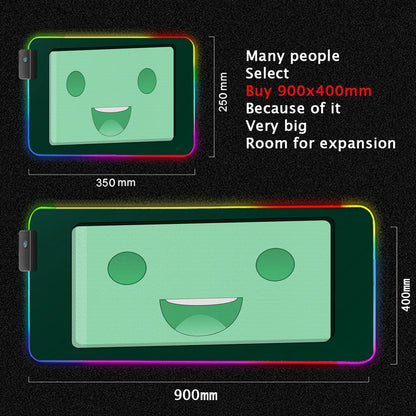 RGB Cartoon Gaming Desk Mat — Non-Slip Mouse Pad XL 🎮