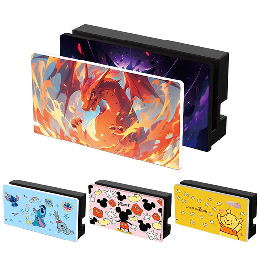 Cartoon Dock Cover for Switch / OLED — Cute Protective Faceplate 🎮✨